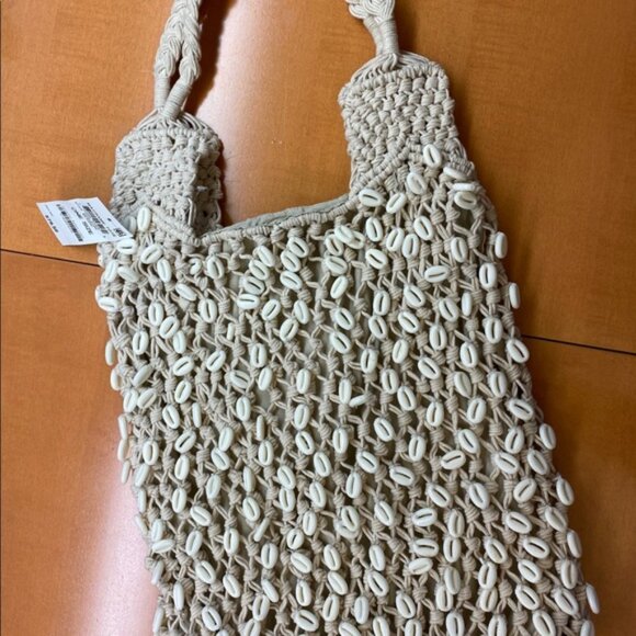 INC Macrame Shell Tote - Picture 2 of 3